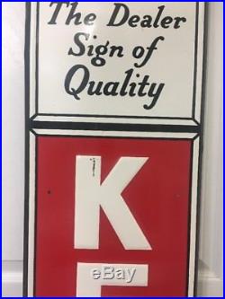 Large Vintage Kendall Motor Oil Gas Station 72 Metal Sign Gas Dealer Quality