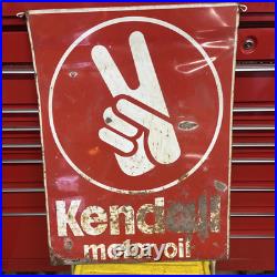Large Vintage Original Kendall Motor Oil Double Sided Hanger Sign 26 X 19.5