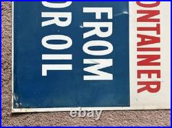 Martin Motor Oil MARCO Metal Sign Original SST Gas Station Chicago Antique Old
