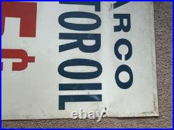 Martin Motor Oil MARCO Metal Sign Original SST Gas Station Chicago Antique Old