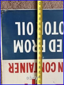 Martin Motor Oil MARCO Metal Sign Original SST Gas Station Chicago Antique Old