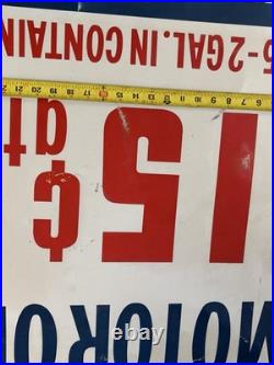 Martin Motor Oil MARCO Metal Sign Original SST Gas Station Chicago Antique Old