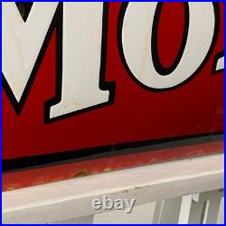 Mobiloil Enamel Sign 65x40cm (25.6x15.7) Garage Motor Oil Advertising Decor