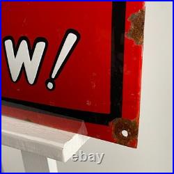 Mobiloil Enamel Sign 65x40cm (25.6x15.7) Garage Motor Oil Advertising Decor