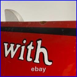 Mobiloil Enamel Sign 65x40cm (25.6x15.7) Garage Motor Oil Advertising Decor