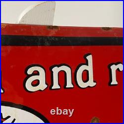 Mobiloil Enamel Sign 65x40cm (25.6x15.7) Garage Motor Oil Advertising Decor