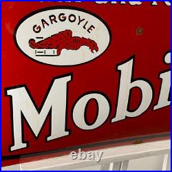Mobiloil Enamel Sign 65x40cm (25.6x15.7) Garage Motor Oil Advertising Decor