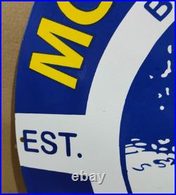 Mohawk-Penn Motor Oil porcelain Enamel Sign 30 x 30 Inches 1 Sided