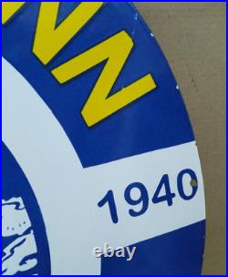 Mohawk-Penn Motor Oil porcelain Enamel Sign 30 x 30 Inches 1 Sided