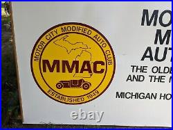 Motor City Modified Auto Club Detroit Michigan Double Sided Huge Sign with story