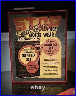 Motor Oil Additive Framed Card-stock Advertising Sign Motor Oil Additive Framed Card-stock Advertising Sign
