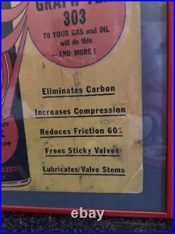 Motor Oil Additive Framed Card-stock Advertising Sign Motor Oil Additive Framed Card-stock Advertising Sign