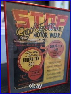 Motor Oil Additive Framed Card-stock Advertising Sign Motor Oil Additive Framed Card-stock Advertising Sign