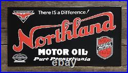 NORTHLAND Motor Oil Advertising Metal Sign, MINT Condition, 15.5 x 29.5
