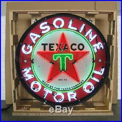 Neon Sign Texaco Star Texas Gasoline 36 steel Can Gas Motor Oil wall lamp Globe
