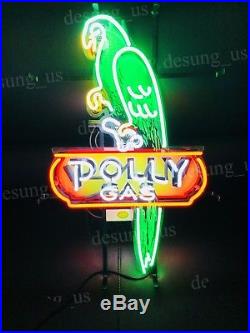 New Polly Gas Gasoline Motor Oil Light Neon Sign 24 with HD Vivid Printing