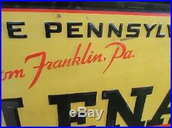 OLD ORIGINAL GALENA MOTOR OIL Tin Self Framed SIGN from Franklin, PA
