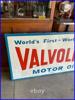 ORIGINAL Valvoline Motor Oil Service Station Gas Sign 70 x 34