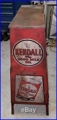 ORIGINAL Vintage KENDALL MOTOR OIL Display Rack withused Oil Reservoir & Drain