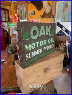 Oak Motor Oil Double Sided Sign