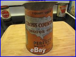 Oil can 2 quart Cross country by Sears Perfect motor oil