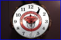 Oilzum Motor Oil Gas Station 15 Lighted Pam Clock Sign