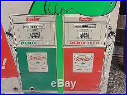 Old Rare Gasoline Motor Oil Sinclair Dinosaur Sign New Promotion 1950's-60s DINO