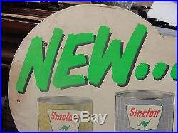 Old Rare Gasoline Motor Oil Sinclair Dinosaur Sign New Promotion 1950's-60s DINO