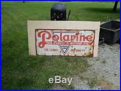 Old School Polarine Porcelain Motor Oil Sign