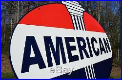 Old Style 2 Sided American Motor Oil Gas With Torch Steel Sign USA Made Super