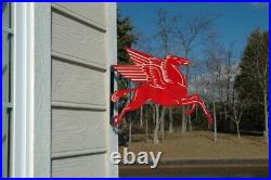 Old Style Mobil Oil Pegasus Horse Die-cut Motor Oil And Gas Station Flange Sign