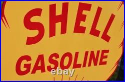 Old Style Shell Motor Oil Gas Station Steel Dicut 2 Sided Swinger Sign USA Made