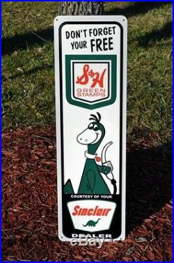 Old Style Sinclair Motor Oil Gasoline Dino S&h Green Stamps Made In The USA