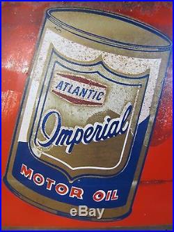 Orig Old Atlantic Imperial Motor Oil Advertising Display Rack Sign gas station