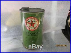 Original Early Texaco Black Tee Motor Oil Can 574