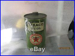 Original Early Texaco Black Tee Motor Oil Can 574