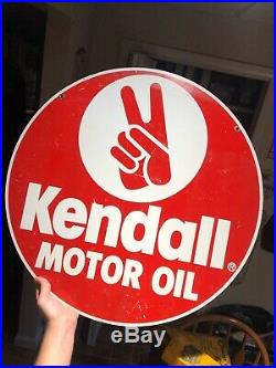 Original Kendall Motor Oil Sign Metal Double Sided 23