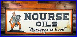 Original Nourse Motor Oil Tin Sign