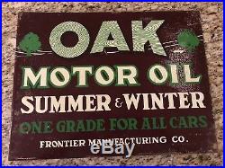 Original Oak Motor Oil Flange Sign