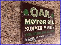 Original Oak Motor Oil Flange Sign