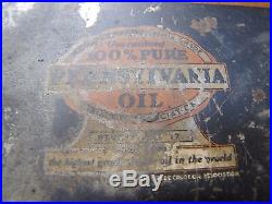 Original Old VEEDOL MOTOR OIL SIGN 100% Pennsylvania'Sealed at the Refinery' 2x