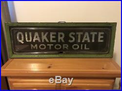 Original Quaker State Motor Oil Edge Lit Neon Sign 1936 VERY RARE