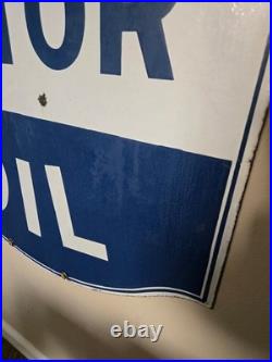 Original Sohio Motor Oil Sign Shield Gasoline Gas Pump Globle