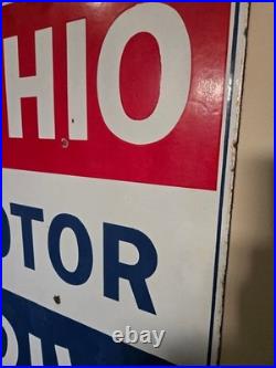 Original Sohio Motor Oil Sign Shield Gasoline Gas Pump Globle