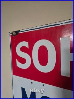 Original Sohio Motor Oil Sign Shield Gasoline Gas Pump Globle