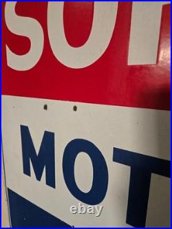 Original Sohio Motor Oil Sign Shield Gasoline Gas Pump Globle