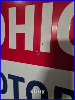 Original Sohio Motor Oil Sign Shield Gasoline Gas Pump Globle