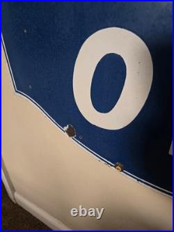 Original Sohio Motor Oil Sign Shield Gasoline Gas Pump Globle
