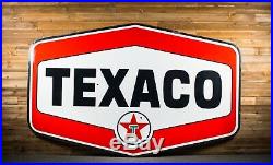 Original TEXACO Motor Oil Filling Station Porcelain Sign 8ft will ship