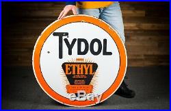 Original TYDOL Ethyl Motor Oil Porcelain Gas Sign